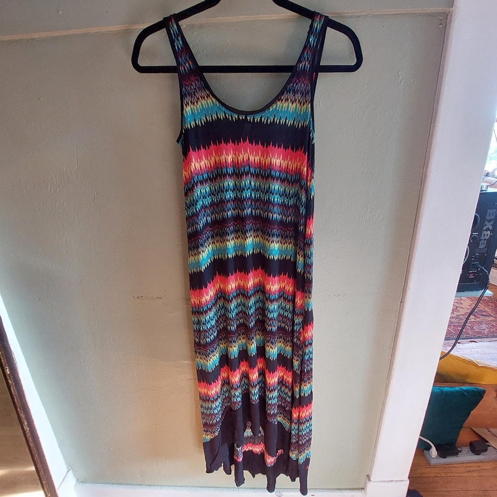 Multicolor Sleeveless Maxi Dress